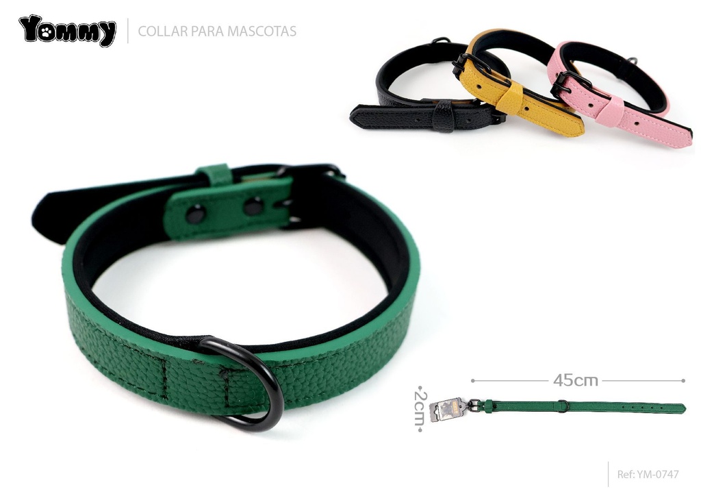 Collar para mascotas grande 2.0x45 cm - Accesorio para perros y gatos