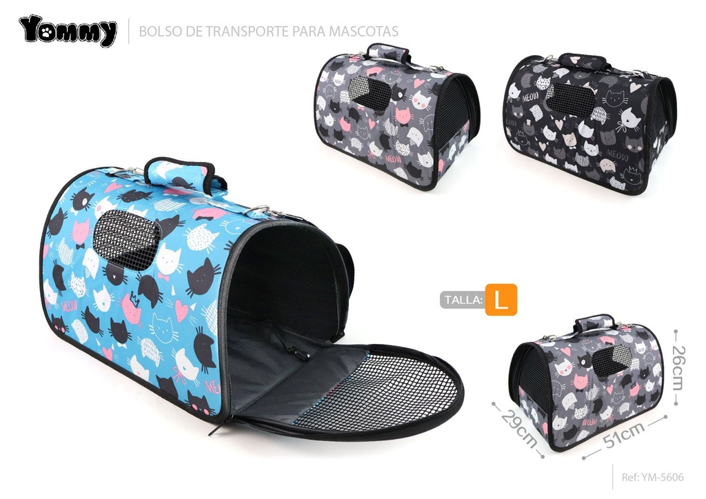 Bolsa de transporte para mascotas, tamaño L:51*26*29 cm - Accesorios para mascotas