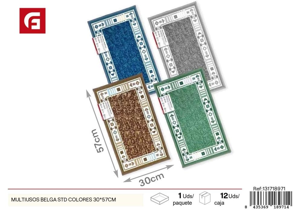 Multiusos Belga estándar surtido de colores 30x57 cm - Alfombra versátil para el hogar