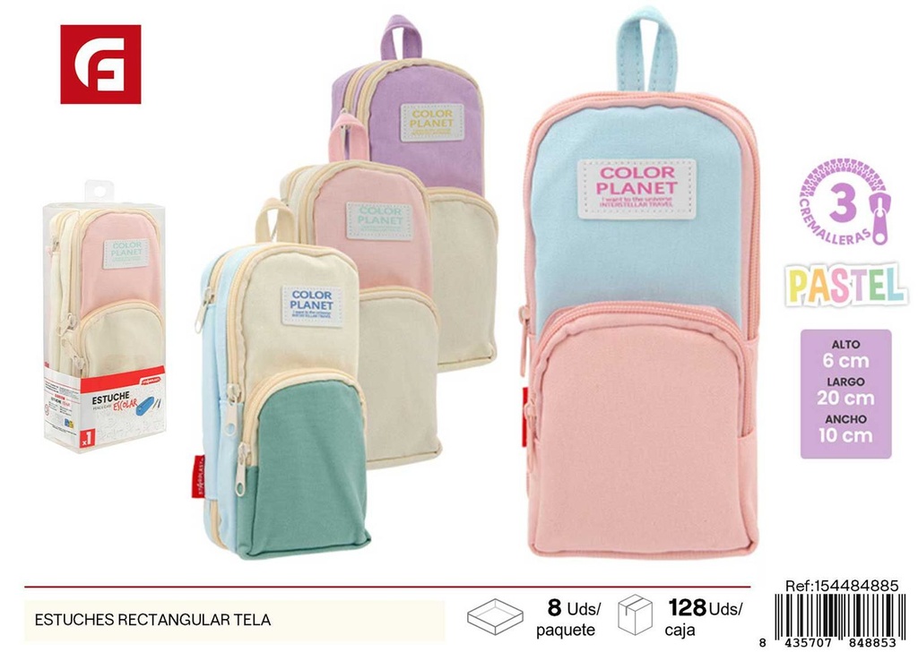 Estuche rectangular de tela - Estilos de estuches para estudiantes