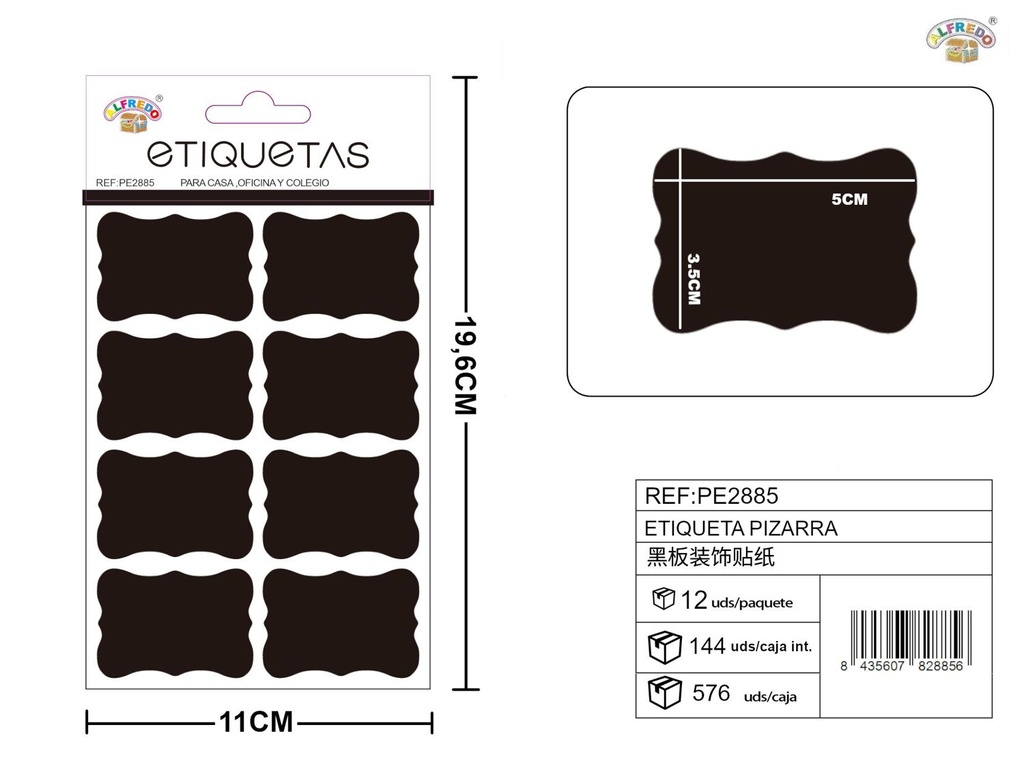 Etiqueta pizarra 11x19.6 cm - Suministros para organización