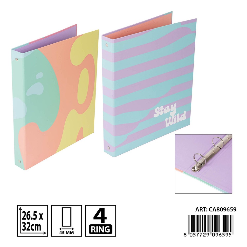 Carpeta de 4 anillas 26.5X32X4.5CM - Carpetería y suministros de oficina