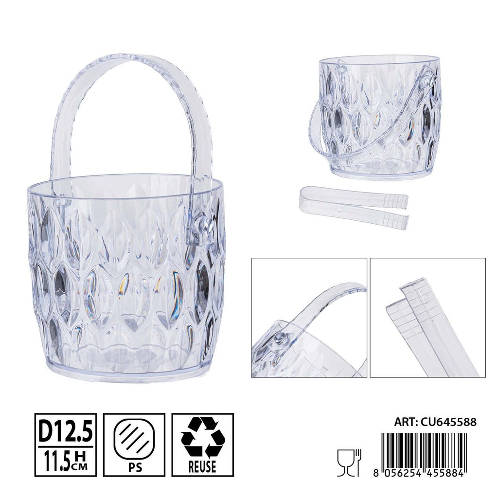 Cesta de hielo 12.5X11.5CM - Herramientas de coctel y accesorios para bar