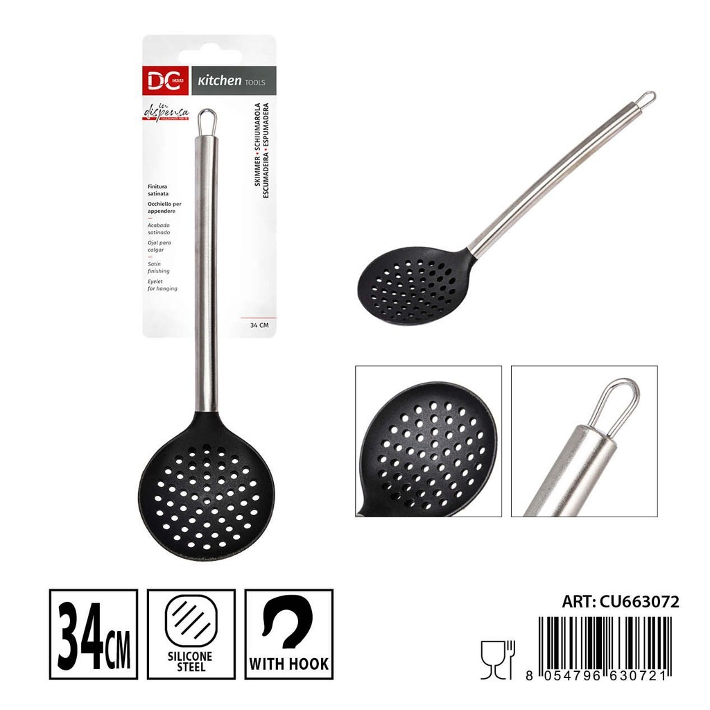Espumadera de silicona/acero 34X10.3CM - Herramientas de cocina