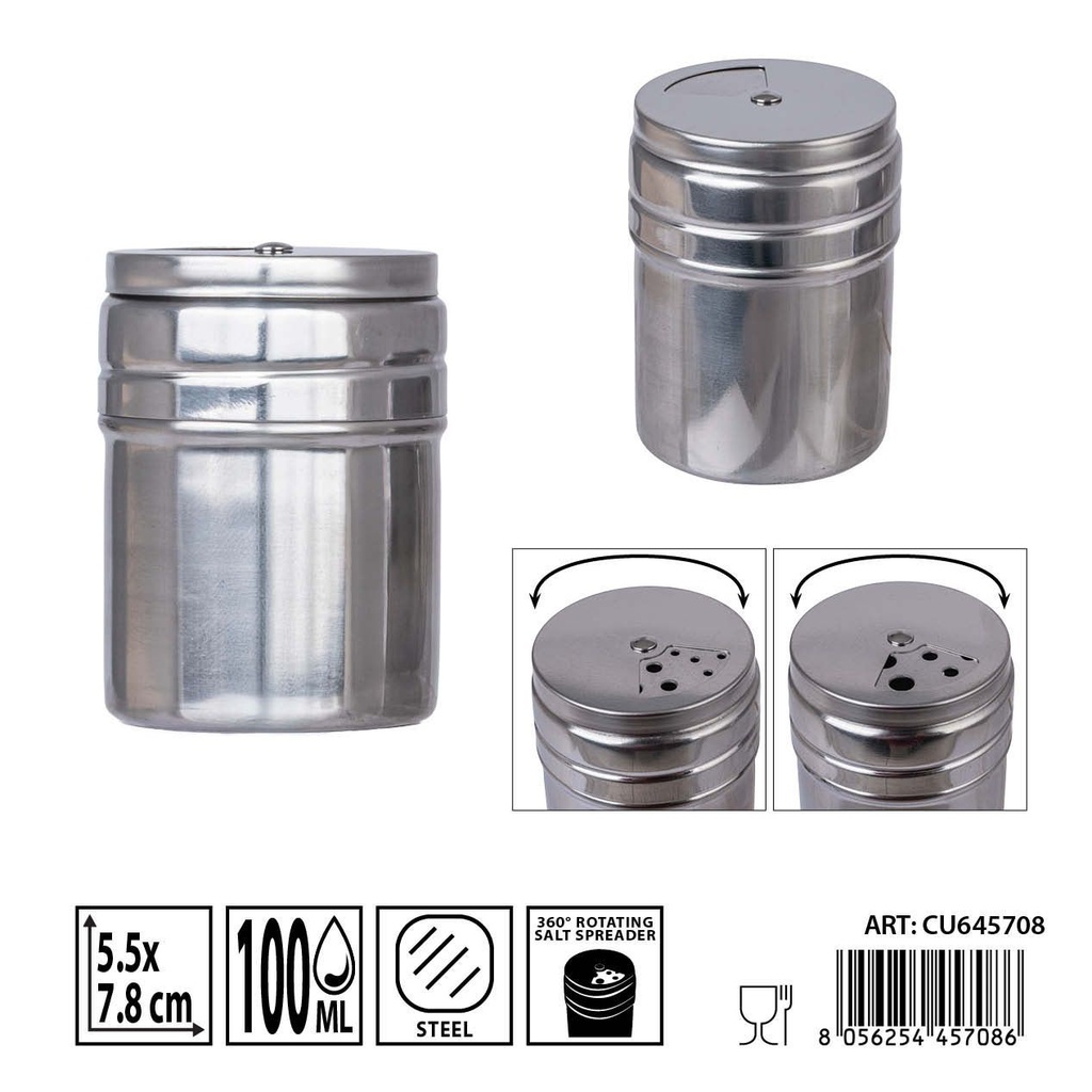 Salero pimentero giratorio 100ML 5.5X7.8CM - Herramientas de cocina