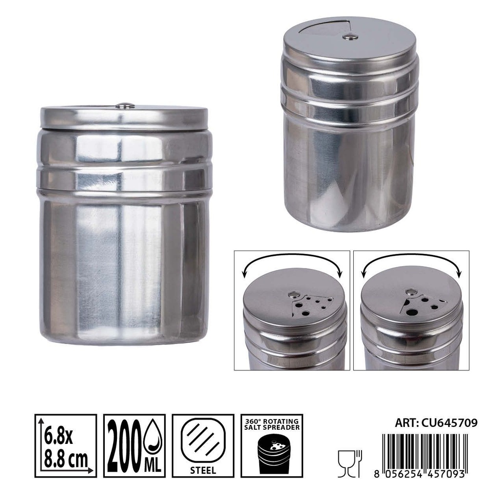 Salero pimentero giratorio 200 ml - Utensilios de cocina y condimentos