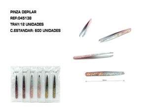 Pinza depilar decorada 12/u - Accesorios de belleza