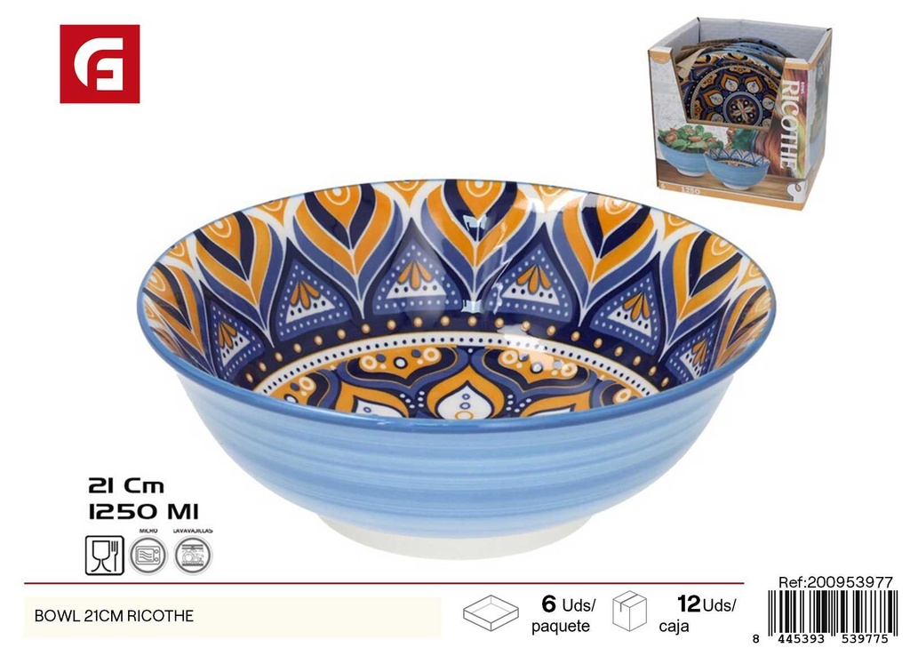 Plato decorativo Ricothe 21cm - Vajilla decorativa