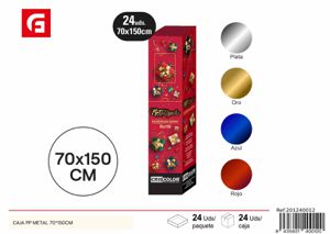 Rollo de papel PP metálico 70x150 cm - Artículos de regalo