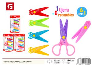 Tijeras intercambiables con 6 filos - Herramientas de manualidades
