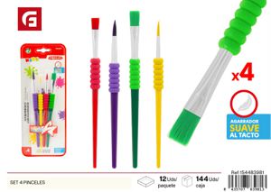 Set de 4 pinceles - Material escolar