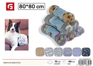 Manta de mascotas de tela suave 80X80 cm - Accesorios cómodos para animales