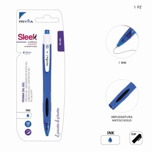 Bolígrafo de clic de gel 1.0mm azul - Herramientas de escritura de calidad