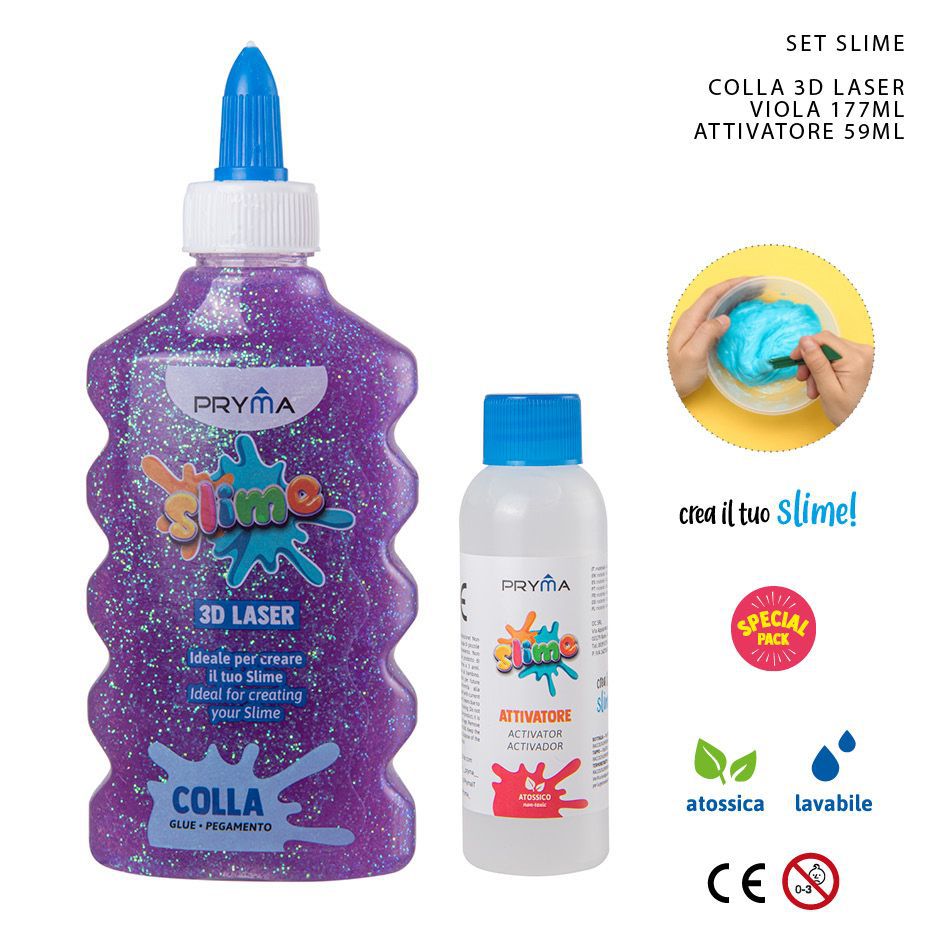 Juego de slime 3D 59ml color violeta - Material creativo y juguetes