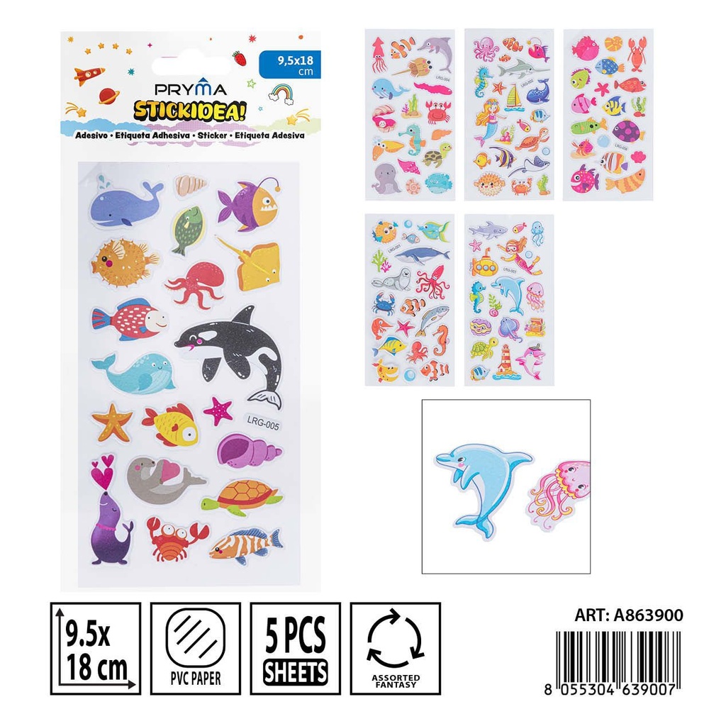 Etiqueta adhesiva 9.5x18cm - Material de oficina y etiquetado