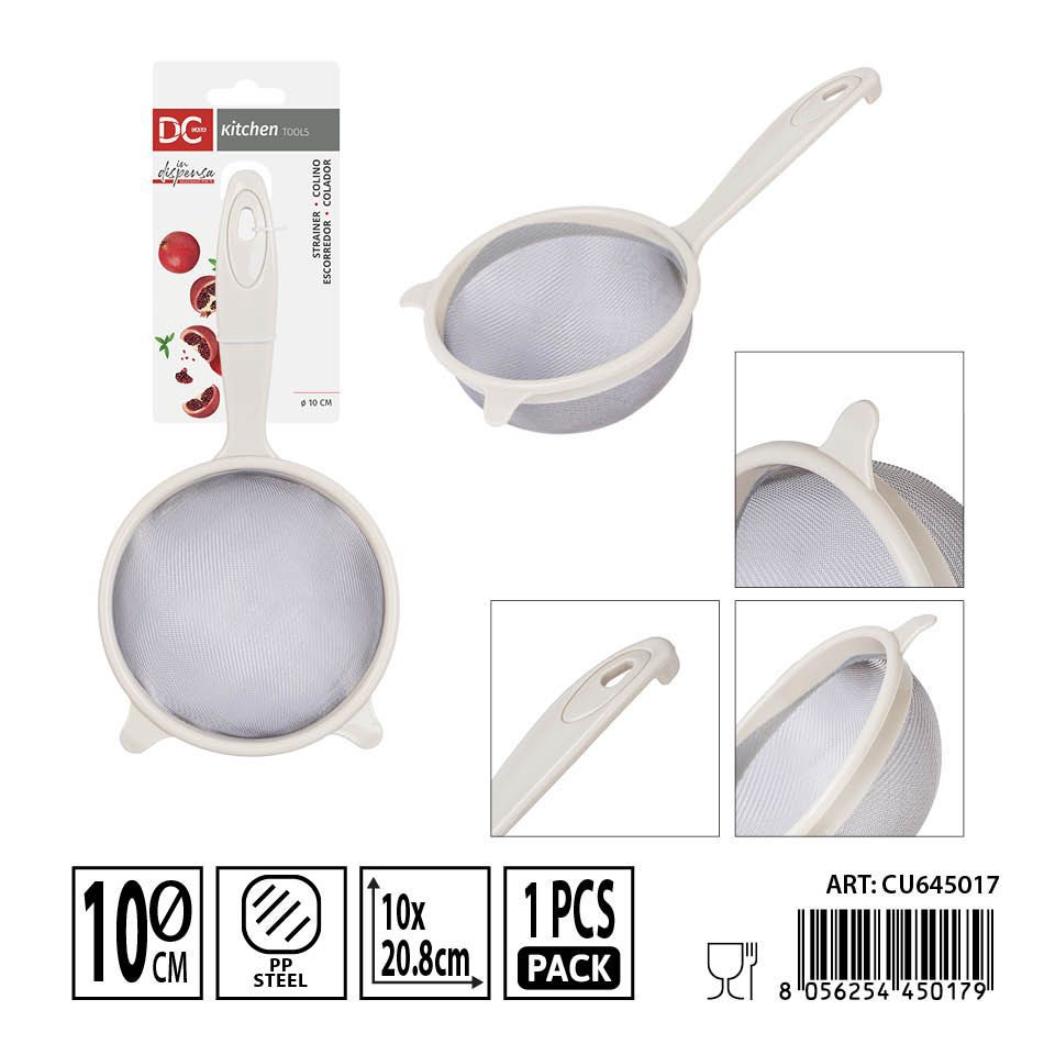 Colador de malla de acero 10x20.8cm - Utensilios de cocina y filtrado