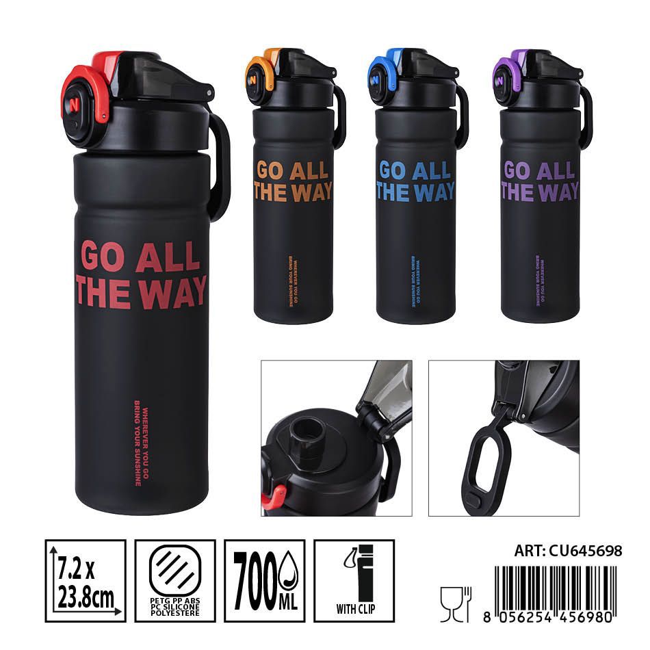 Botella de plástico deporte 700ml 7.2x23.8cm - Utensilios de cocina y bebida