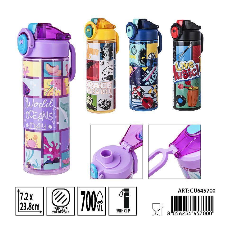 Botella de plástico 700 ml 7.2x23.8 cm - Accesorios de cocina y botellas para bebidas