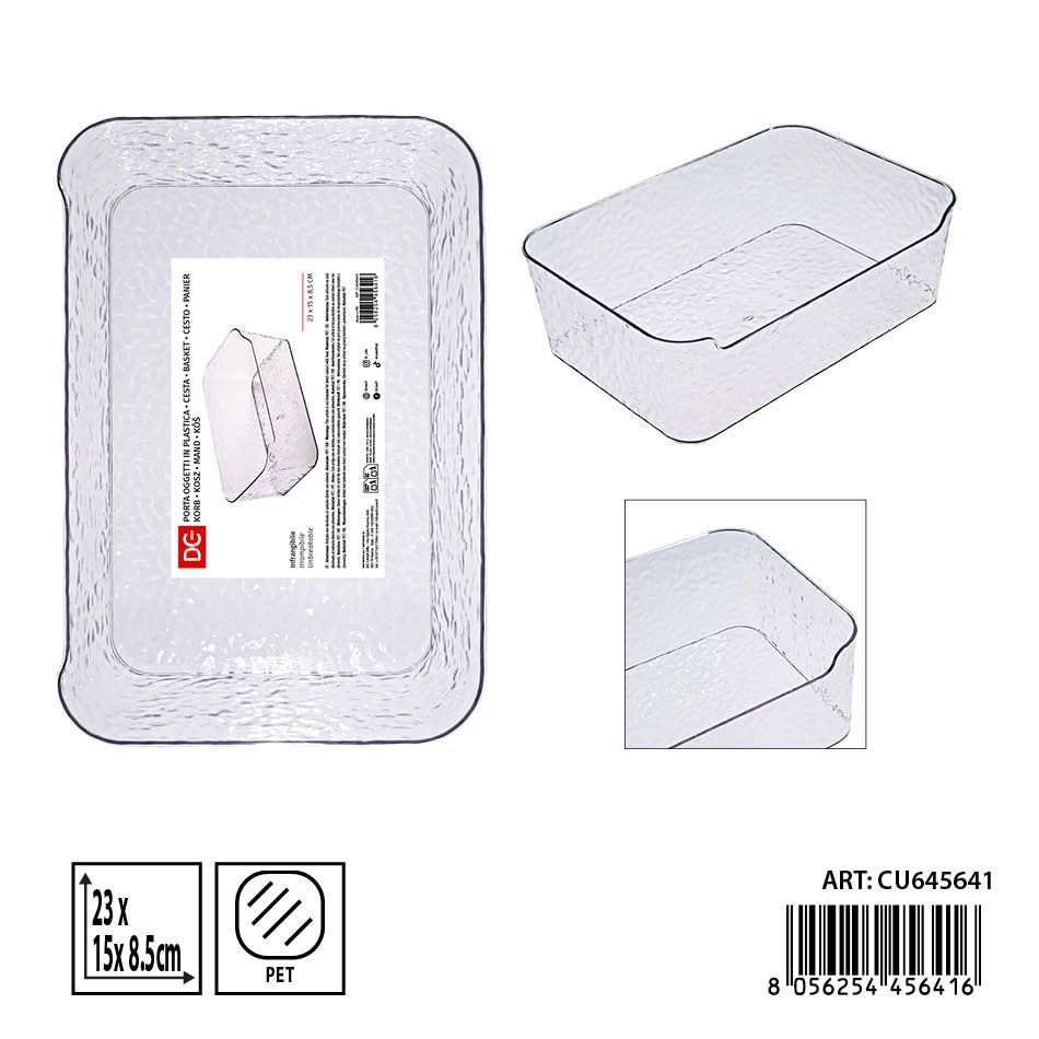 Cesta multiuso de plástico 23x15x8.5 cm - Accesorios de cocina y almacenamiento