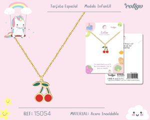 Collar de acero para niña - Joyería y accesorios
