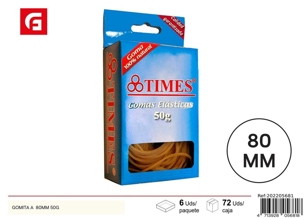 Gomitas A+ 80 mm 50 g - Accesorios de oficina y útiles escolares