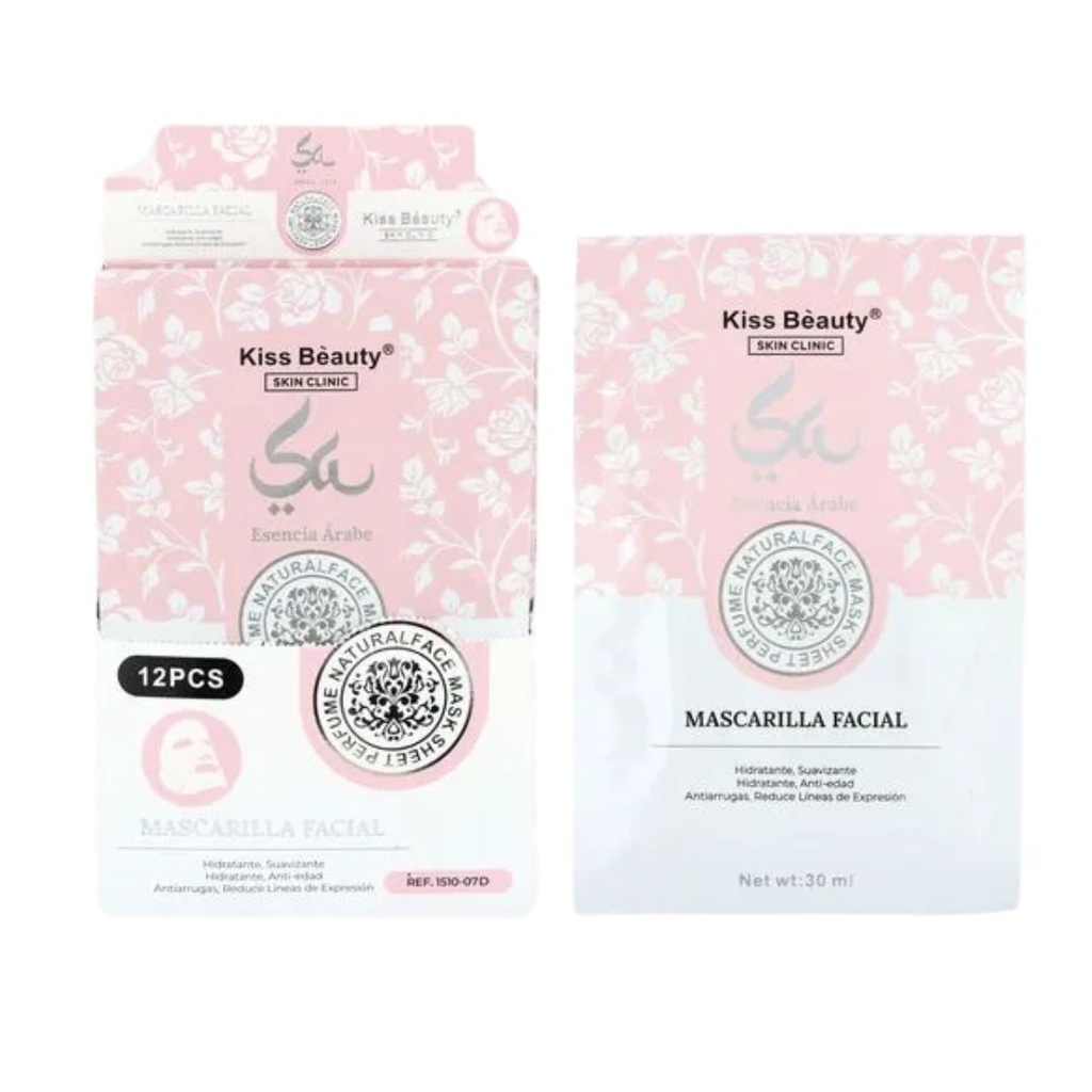 Mascarilla facial con esencia árabe 12 unidades K.B - Tratamientos faciales