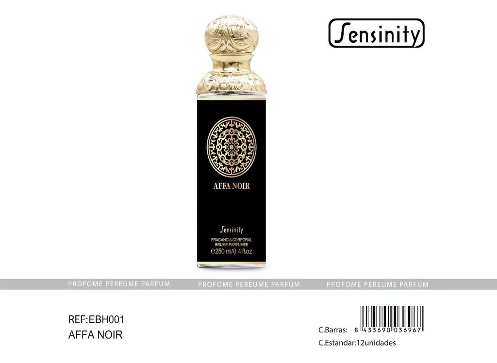 Bruma corporal Affa Noir 250 ml - Fragancias para hombres