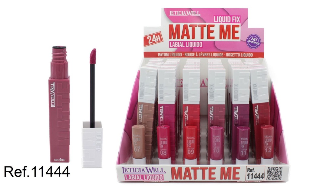 Líquido mate fix 24h 24 unidades LW11444 - Labiales y cosméticos