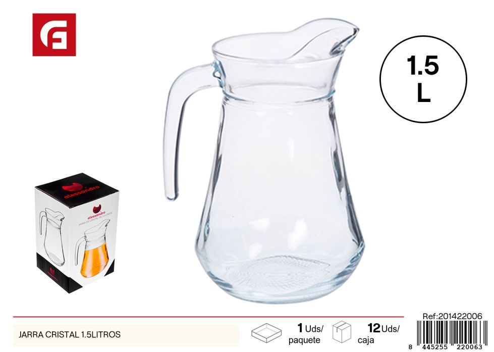 Jarra de cristal 1.5 litros - Jarras para bebidas y servir