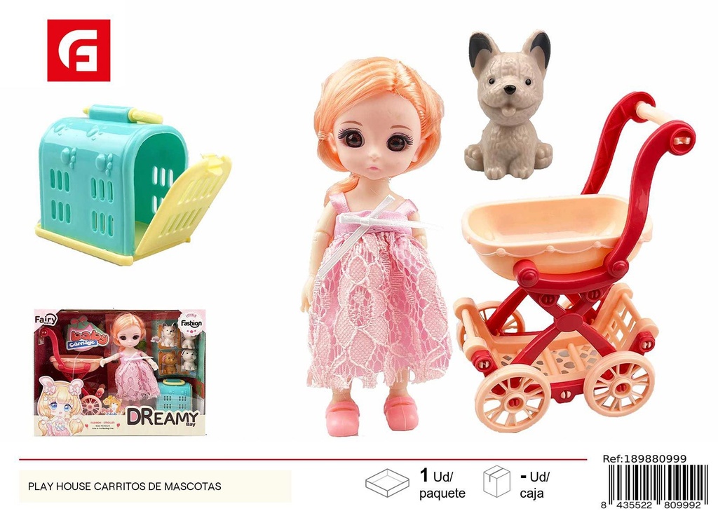 Juguete de muñeca carritos de mascotas - Juguete para el hogar