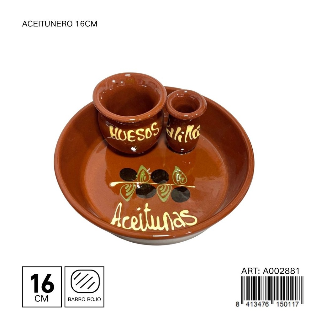 Olivo aceitunero de barro 16 cm - Utensilios de cocina y vajillas de barro