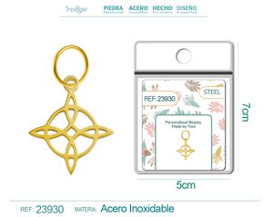 Charm de Acero Inoxidable color Dorado - Joyería de acero inoxidable y accesorios elegantes
