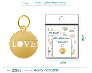 Charm de Acero Inoxidable color Dorado - Joyería de acero inoxidable y accesorios elegantes