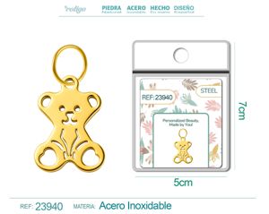 Charm de Acero Inoxidable color Dorado - Joyería de acero inoxidable y accesorios elegantes