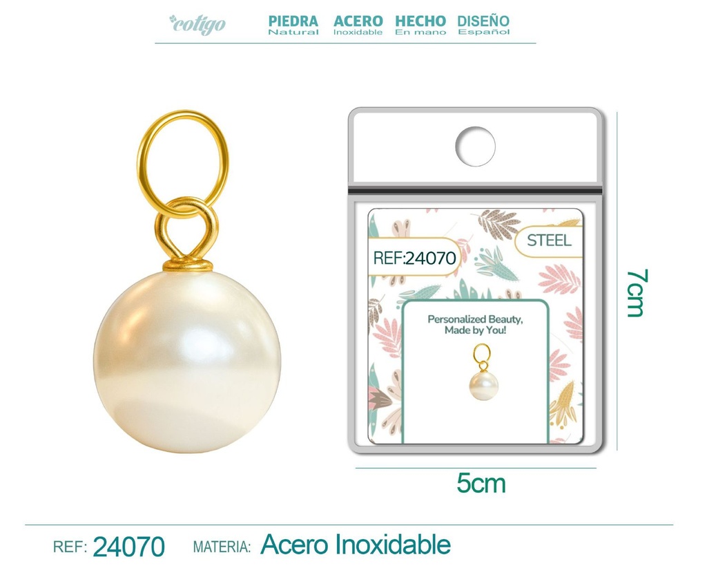 Charm de Acero Dorado Chapado en Oro 14K - Accesorios de lujo y joyería de calidad