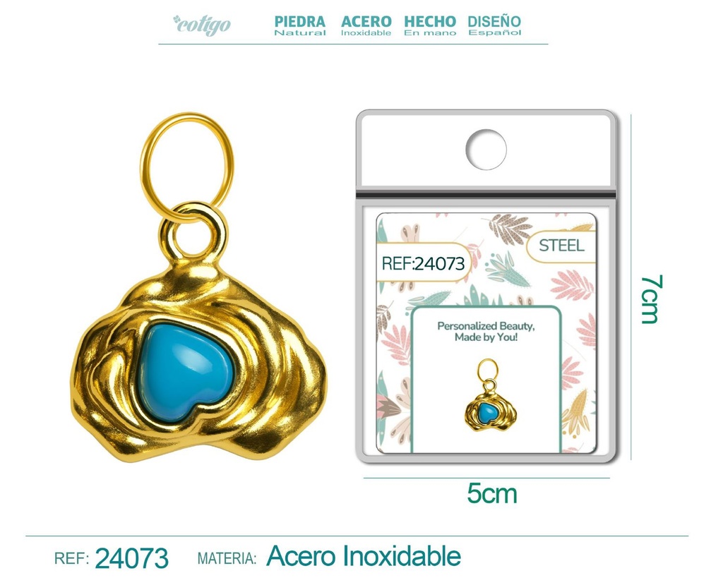 Charm de Acero Dorado Chapado en Oro 14K - Accesorios de lujo y joyería de calidad