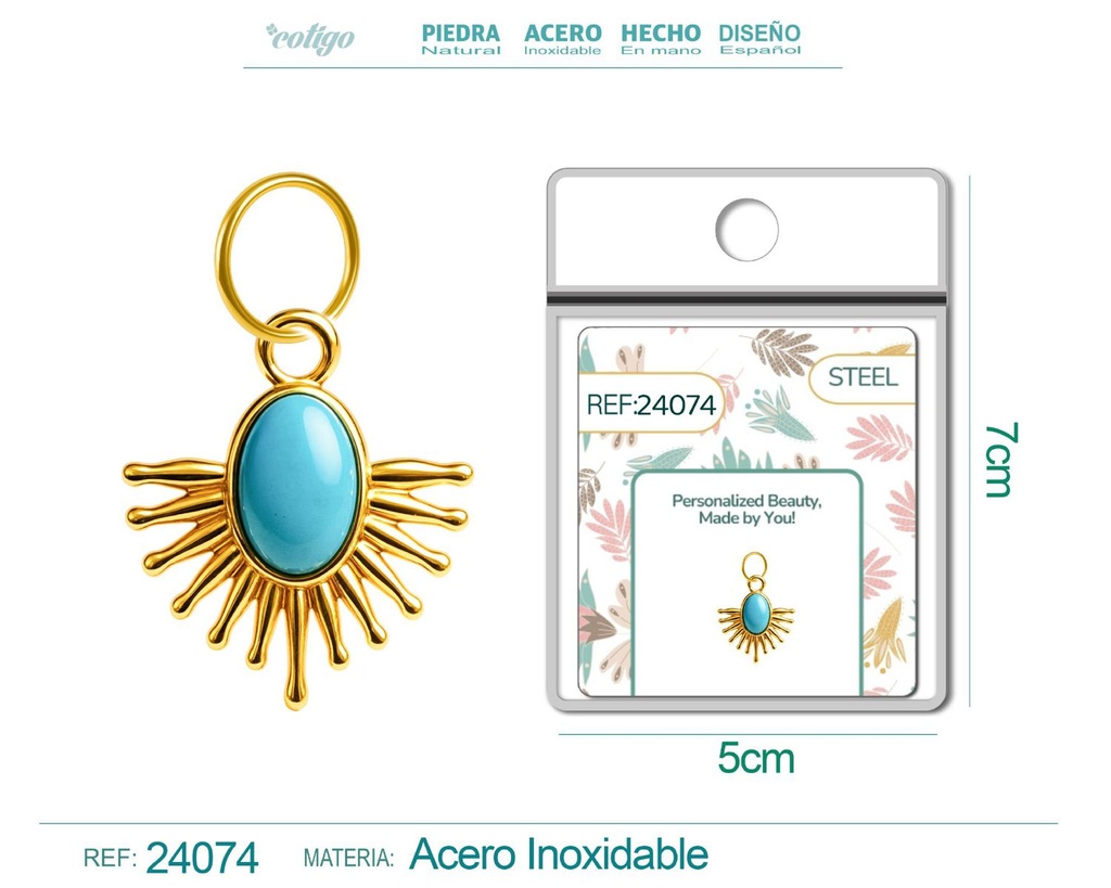 Charm de Acero Dorado Chapado en Oro 14K - Accesorios de lujo y joyería de calidad
