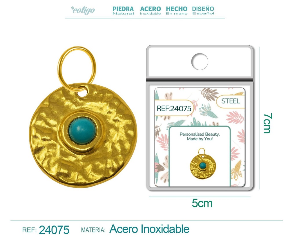 Charm de Acero Dorado Chapado en Oro 14K - Accesorios de lujo y joyería de calidad