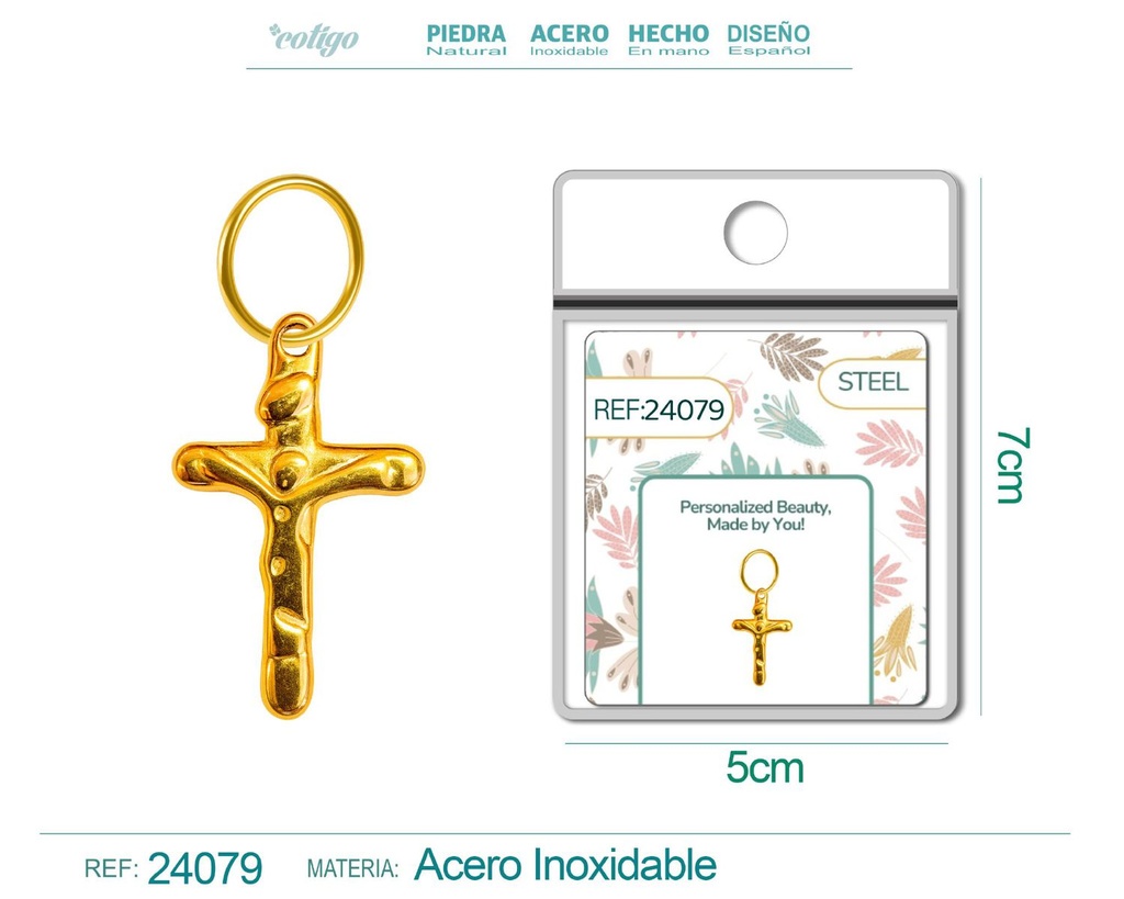 Charm de Acero Dorado Chapado en Oro 14K - Accesorios de lujo y joyería de calidad