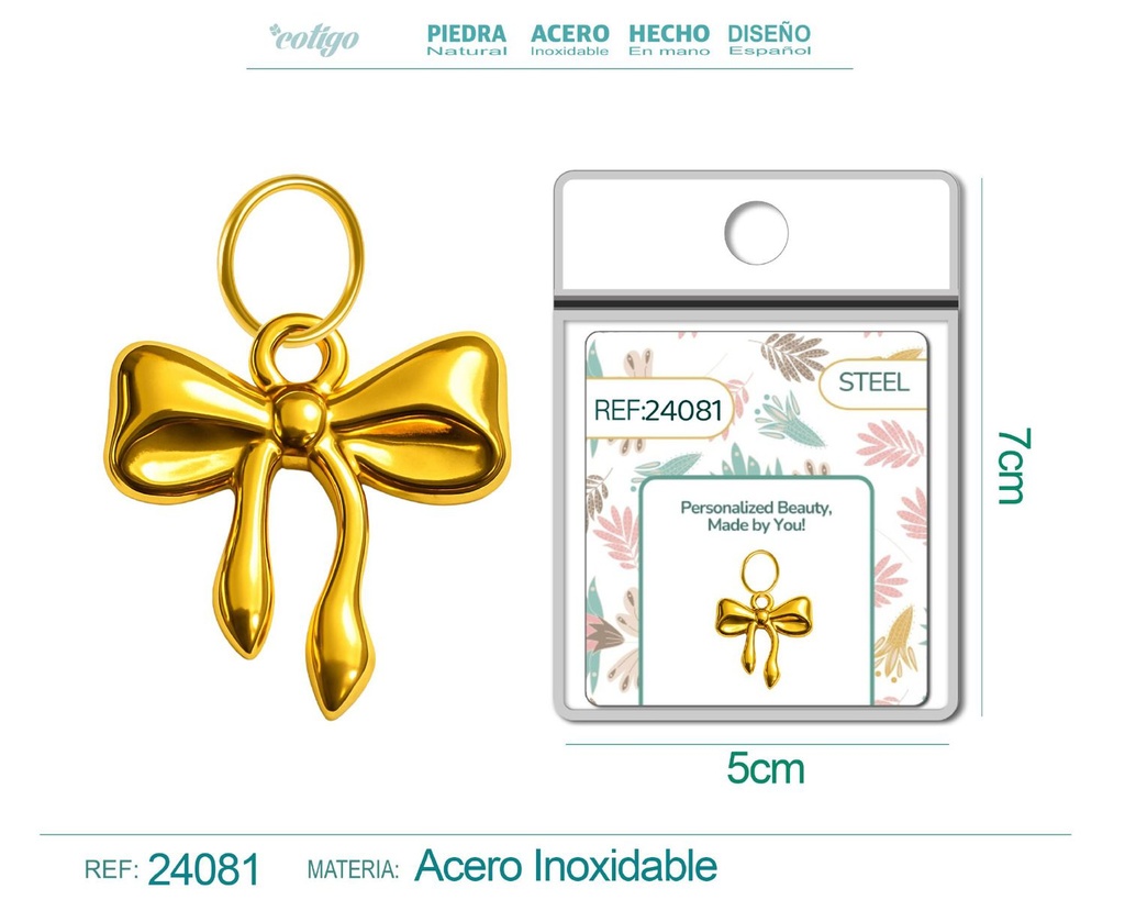 Charm de Acero Dorado Chapado en Oro 14K - Accesorios de lujo y joyería de calidad