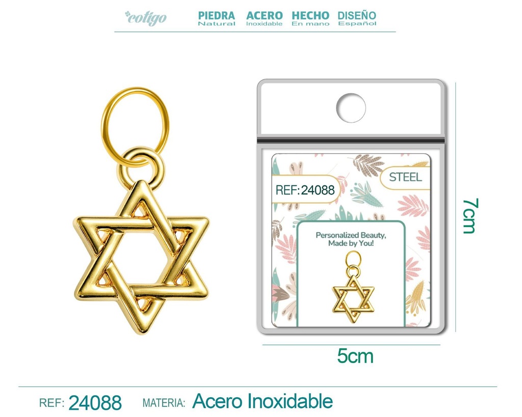 Charm de Acero Dorado Chapado en Oro 14K - Accesorios de lujo y joyería de calidad