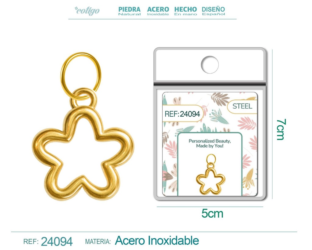 Charm de Acero Dorado Chapado en Oro 14K - Accesorios de lujo y joyería de calidad