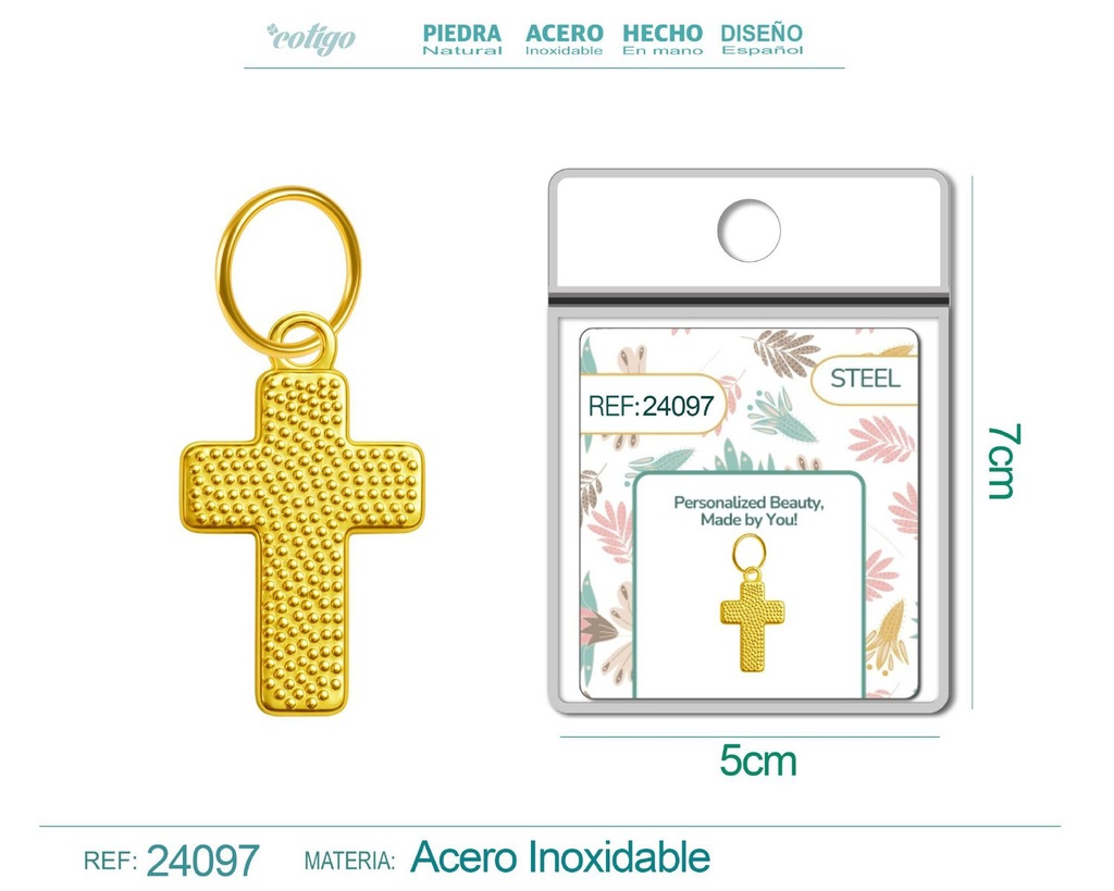 Charm de Acero Dorado Chapado en Oro 14K - Accesorios de lujo y joyería de calidad