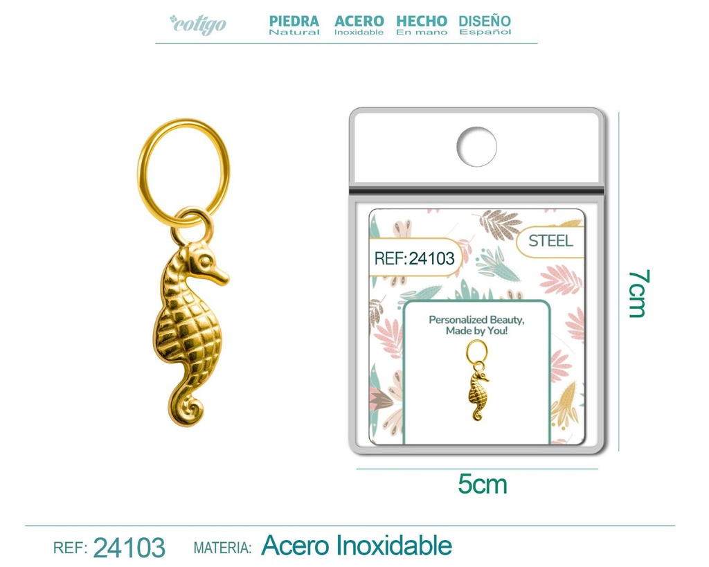 Charm de Acero Dorado Chapado en Oro 14K - Accesorios de lujo y joyería de calidad