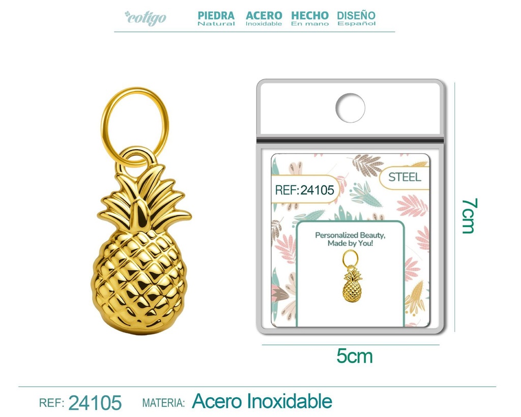 Charm de Acero Dorado Chapado en Oro 14K - Accesorios de lujo y joyería de calidad