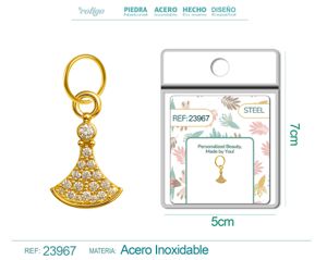Charm de cobre chapado en oro de 14K con circonita - Accesorios de joyería y manualidades