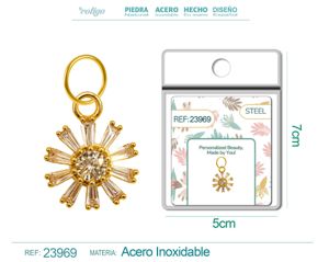 Charm de cobre chapado en oro de 14K con circonita - Accesorios de joyería y manualidades