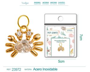 Charm de cobre chapado en oro de 14K con circonita - Accesorios de joyería y manualidades