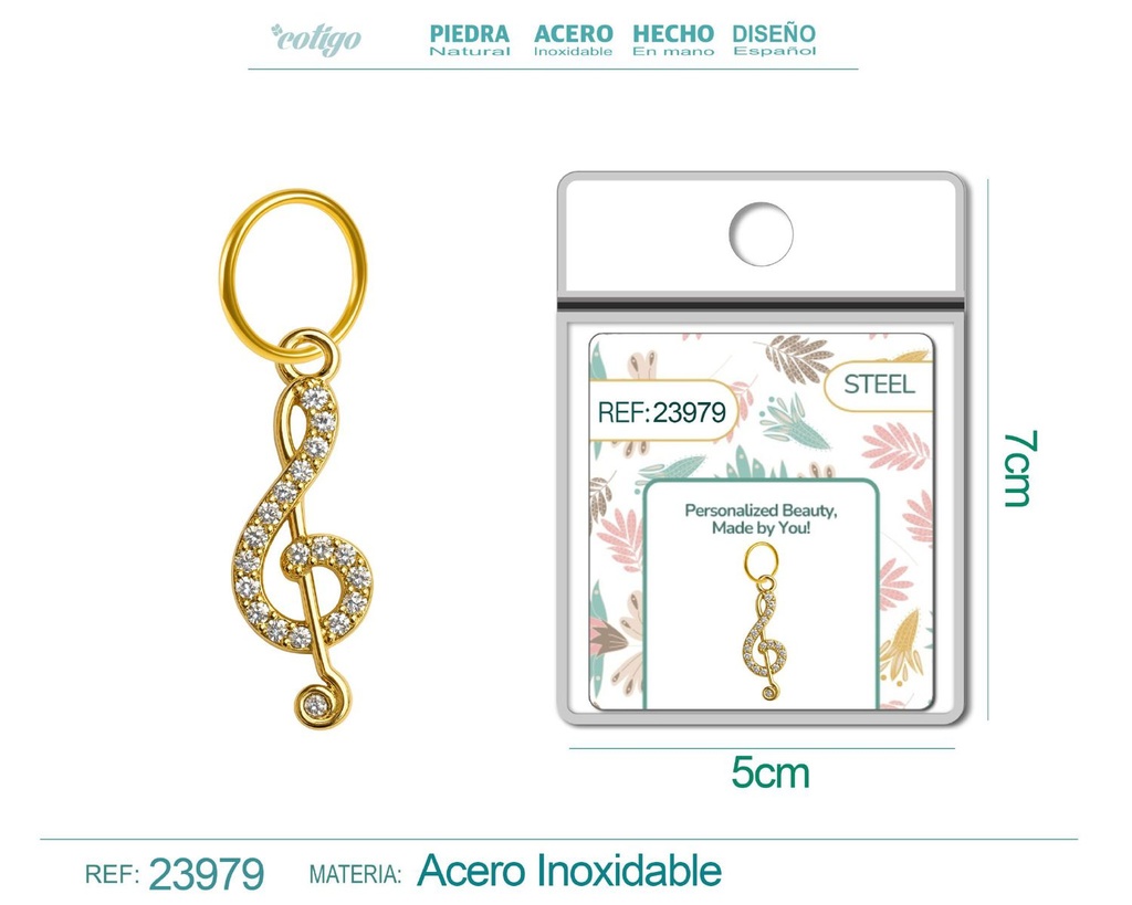 Charm de cobre chapado en oro de 14K con circonita - Accesorios de joyería y manualidades