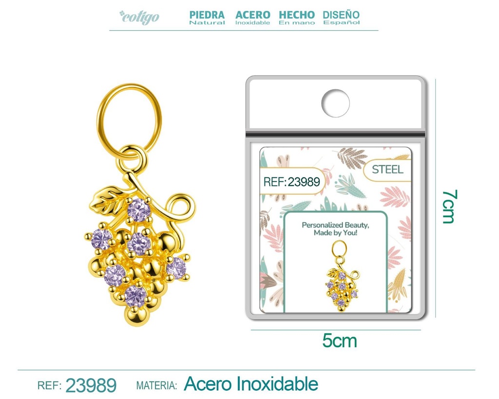 Charm de cobre chapado en oro de 14K con circonita - Accesorios de joyería y manualidades
